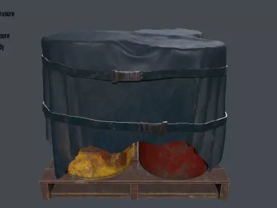 Military Material Low-poly 3D model 4