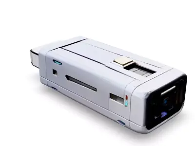SciFi Futuristic USB Flash Drive Low-poly 3D model