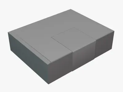 Basic Box Label - Geometry Only No Textures No Materials 3D model