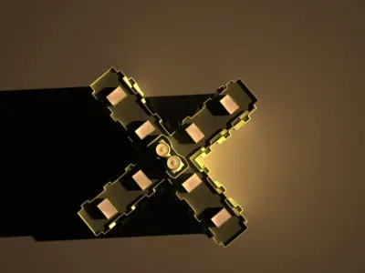 Building tall lit 3D model
