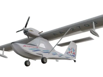 Aeroprakt A-24 Viking Low-poly 3D model