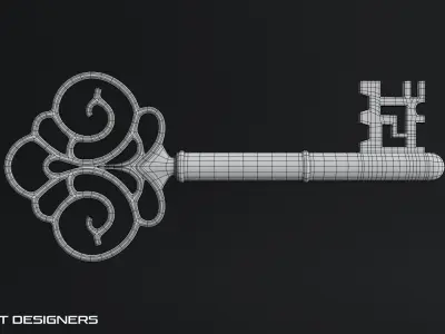 Vintage Key 3D Model 3D model