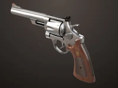 Revolver 01 Model M29 All PBR Unity UE Textures Low-poly 3D model purchase