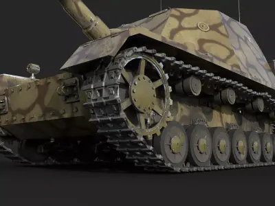 Sturmpanzer IV Brummbar Low-poly 3D model