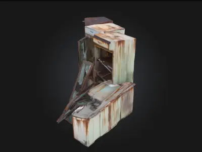 Abandoned Coolers  Forgotten Containers of the Past 3D model