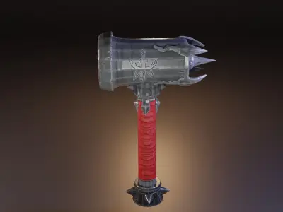 Stylized Medieval Weapons Set Lowpoly PBR Low-poly 3D model