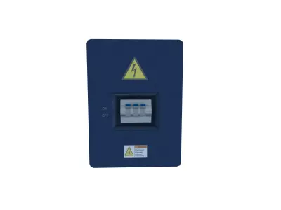 Electric panel Low-poly 3D model