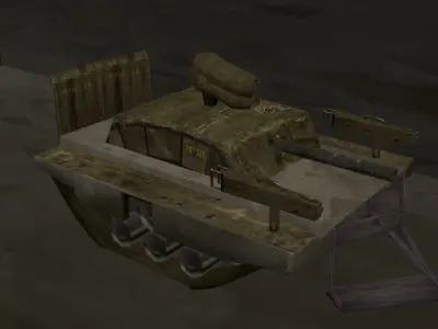 Extreme Low Poly - Tank Free low-poly 3D model