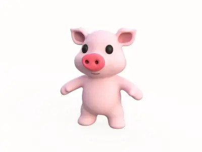 Little Animal Baby Animated Pack 01 3D model