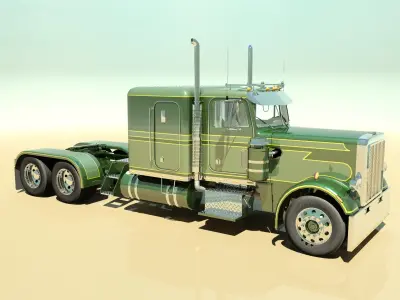 359 Custom Semi Truck 3D model