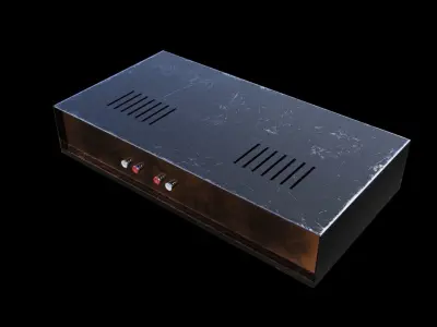 Old Mini Audio Amplifier Free 3D model