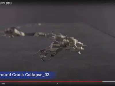 Ground Crack Collapse 03 3D model