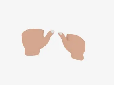 Hand Thumb two  Low-poly 3D model