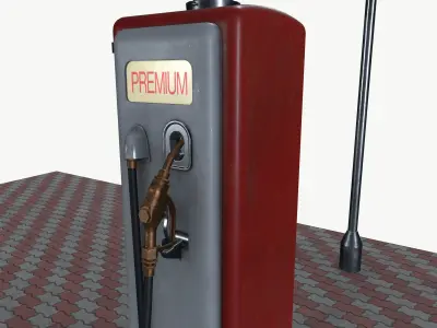 Gasoline station 3D model