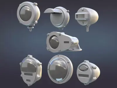 US Military Lights Collection 3D model