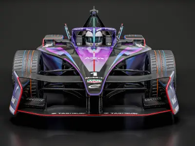 TAG Heuer Formula E Team 2025 Gen3 Evo Race Car 3D model