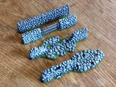 Stone wall Free 3D print model