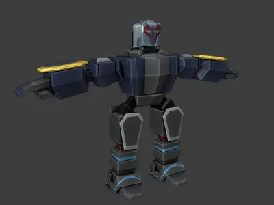 Armoured Warrior Low-poly 3D model