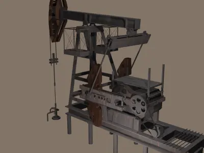 Oil Extractor Low-Poly Low-poly 3D model