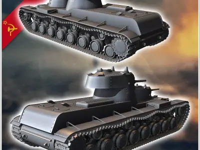 SMK late - Soviet army WW2 Second World East front Ostfront RPG 3D print model
