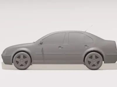 Sunny City Sedan Cute Cartoon 3D Printable Toy Car 3D print model