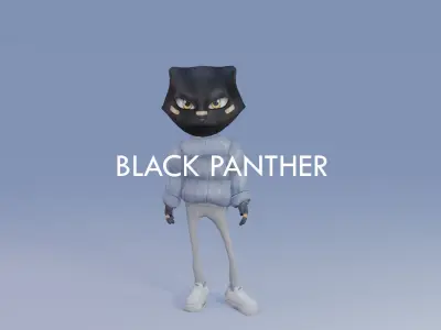 Low Poly Stylish Animal - Wildcat Pack Free low-poly 3D model