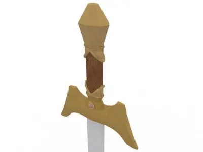 King Sword Low-poly 3D model