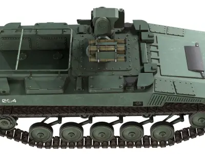 Marker Anti Tank Robot UGV Low-poly 3D model