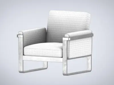 Furniture Chaise Lounge Chairs Industrial Chic Low-poly 3D model