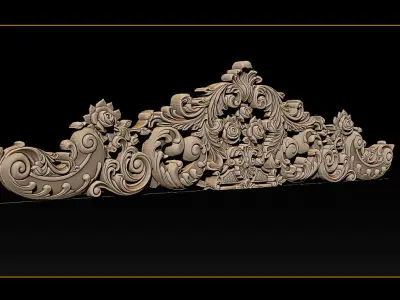 Furniture  wood carving file stl OBJ and ZTL for CNC 3D print model