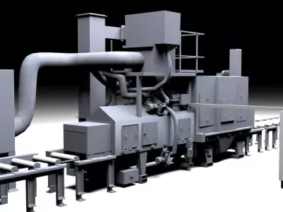 Shotblastingmachine industrial machine 3D model