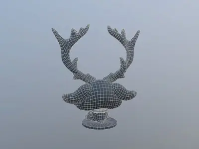 Cute fawn Low-poly 3D model