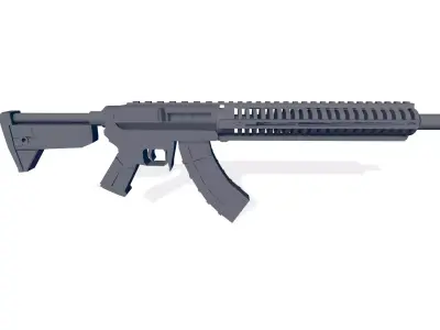 MK47 Gun 3D model