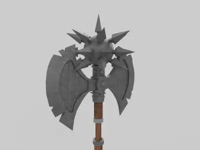 battle axe  Low-poly 3D model purchase