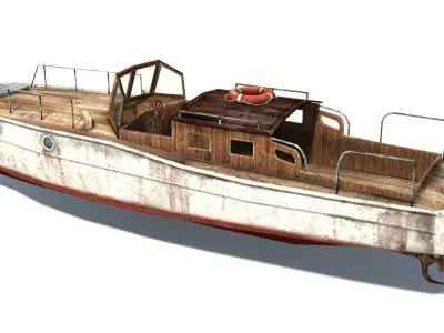 Rusty Boat Low-poly 3D model