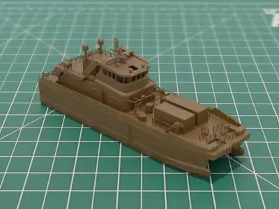 Crew Transfer Catamaran 3D Print STL 3MF 3D print model