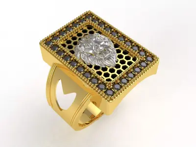 Stylish Line Ring 3D print model