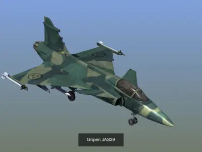 Military Aircraft Set 02 3D Model Collection