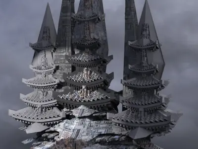 Future  Emperor Towers  2 Towers 3 3D model