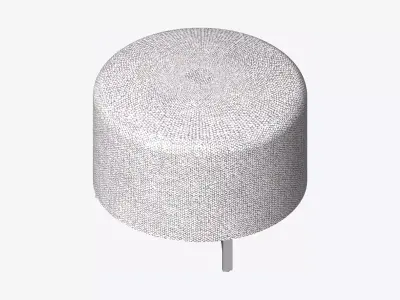 Furniture - Sofa - Contemporary - Snow - Footstool Round Low-poly 3D model