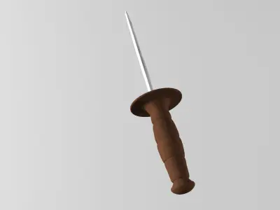 Skinning Knife Low-poly 3D model