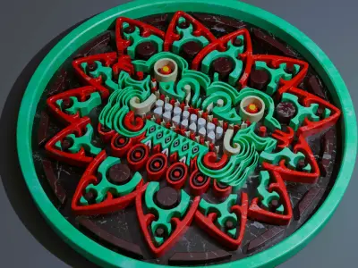 Aztec medallion 3D model