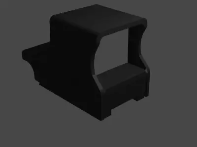 Optical sight for weapons Low-poly 3D model