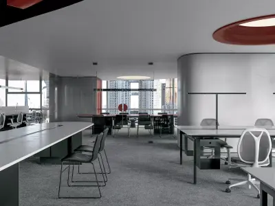 office interior 3D model 3