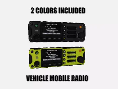 Motorola APX 4500 Vehicle Mobile Radio Face Panel Low-poly 3D model