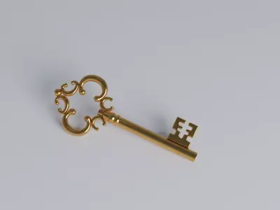 Rustic Key Free 3D model