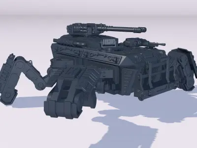 armored four-legged assault vehicle model for 3d printing 3D print model
