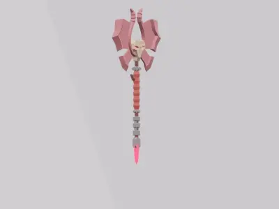 DemonAxe LowPoly sword Low-poly 3D model