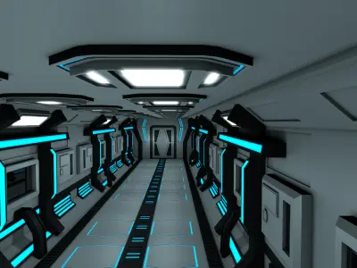 Sci Fi Corridor Free 3D model order