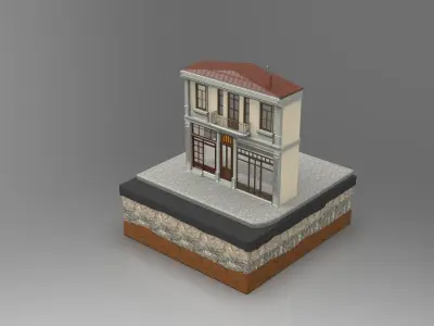 Old Istanbul City Building 012 3D model